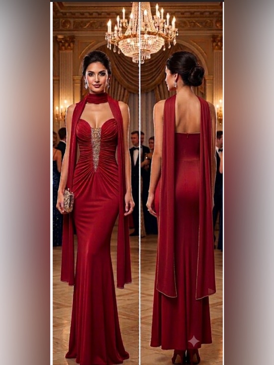 Dresses & Skirts - 🔴 Dark Red Long Sexy Dress/Gown